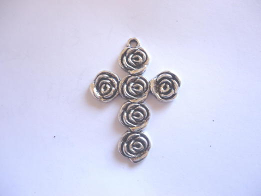 (image for) Rose cross pendant #PP40 - Click Image to Close